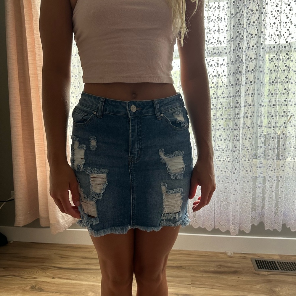 Wax Jean Blue Mini Pencil Skirt Casual